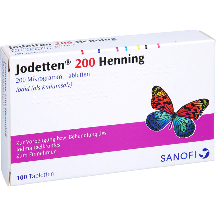 Jodetten 200 Henning, 200 Mikrogramm, Tabletten, 100 pc Tablettes