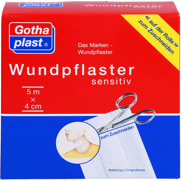 Gothaplast Wundpflaster sensitiv 5 m x 4 cm zum Zuschneiden, 1 pc Pansement