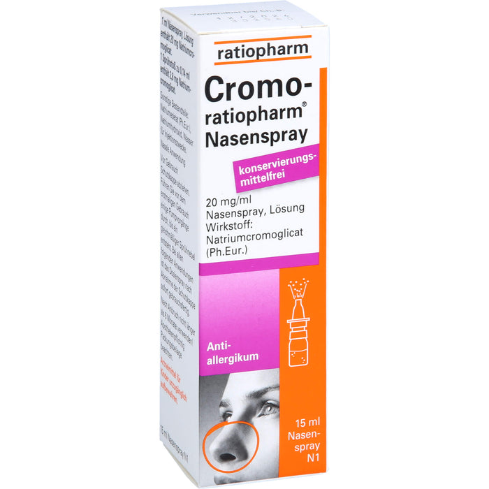 Cromo-ratiopharm Nasenspray Antiallergikum, 15 ml Solution