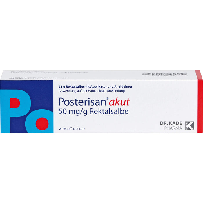 Posterisan akut 50 mg/g Rektalsalbe mit Applikator und Analdehner, 25 pc Dispositif