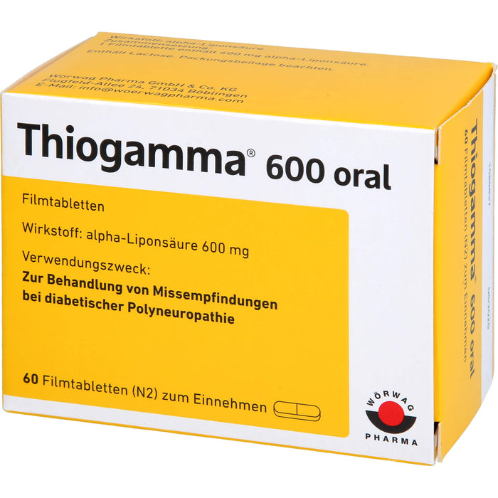 Thiogamma 600 oral Filmtbl., 60 pc Tablettes