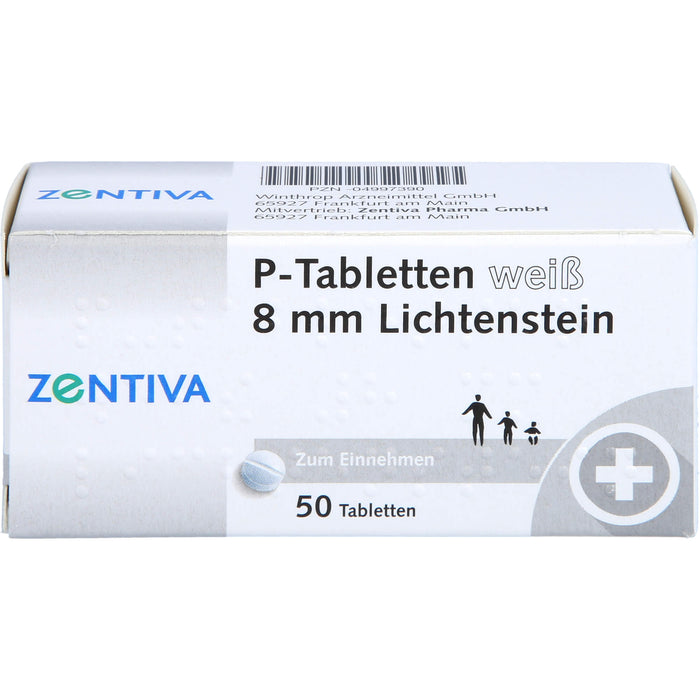 P-Tabletten weiß 8 mm Lichtenstein, 50 pcs. Tablets