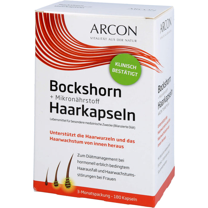 Arcon Bockshorn + Mikronährstoff Haarkapseln, 180 pcs. Capsules