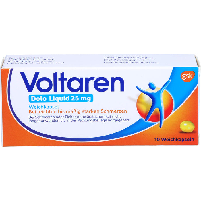 Voltaren Dolo Liquid 25 mg Weichkapseln, 10 pc Capsules