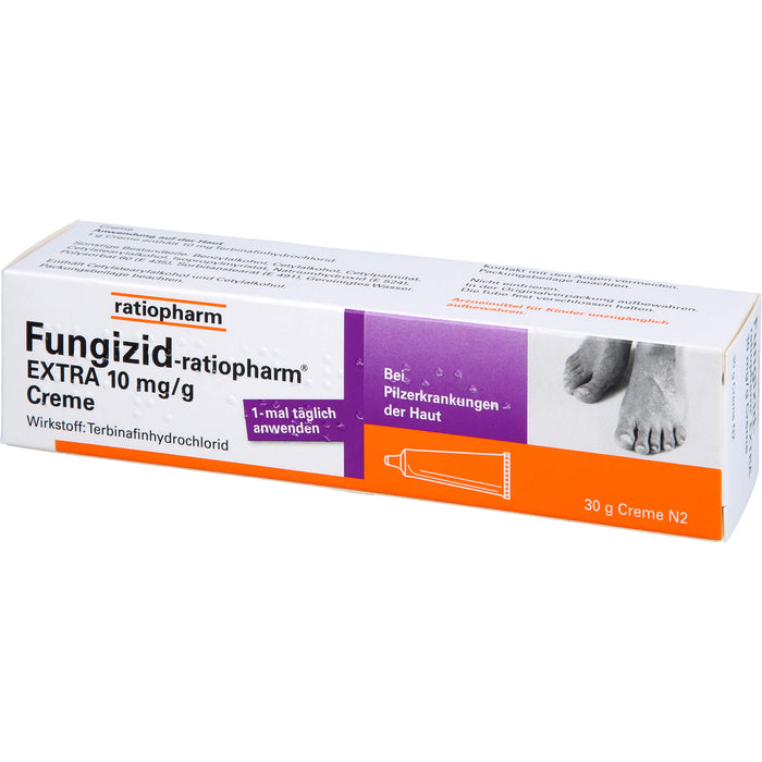 Fungizid-ratiopharm Extra Creme bei Pilzerkrankungen der Haut, 30 g Cream