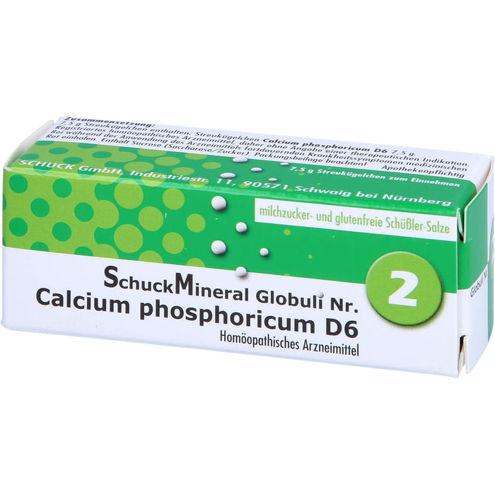 Schuckmineral Globuli 2 Calcium phosphoricum D6, 7.5 g Globuli