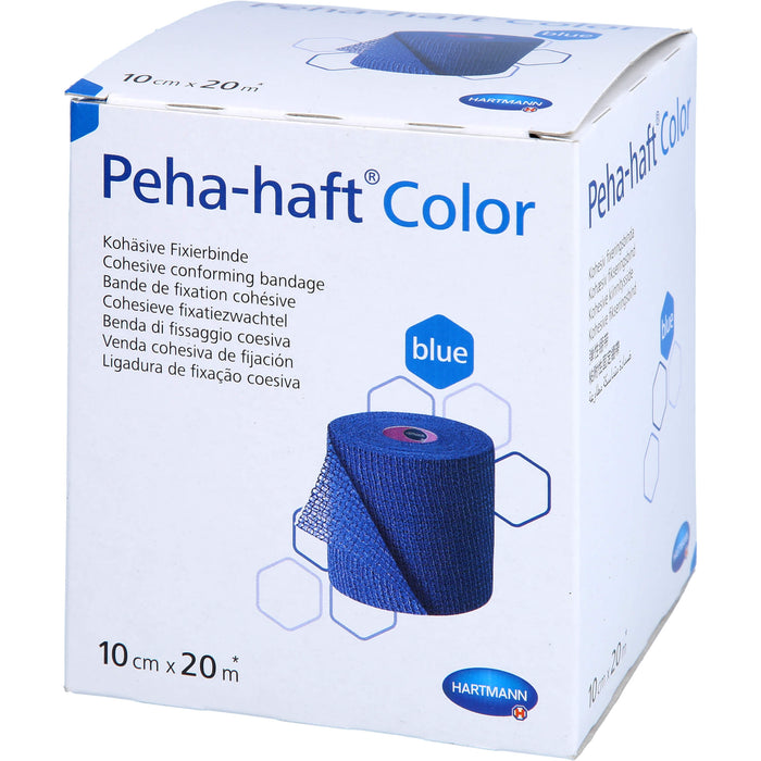 Peha Haft Color Fixierbinde 10cmx20m blau, 1 St BIN