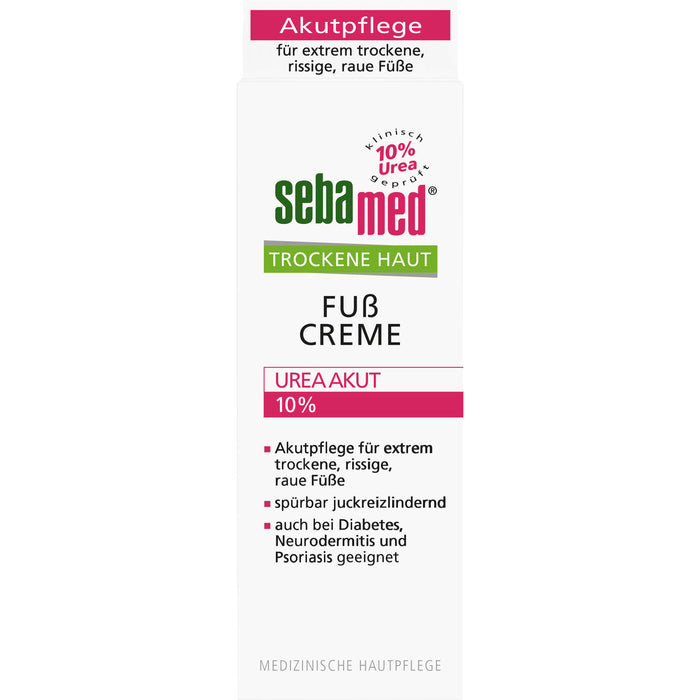 Sebamed Trockene Haut 10% Urea Akut Fußcreme, 100 ml Creme