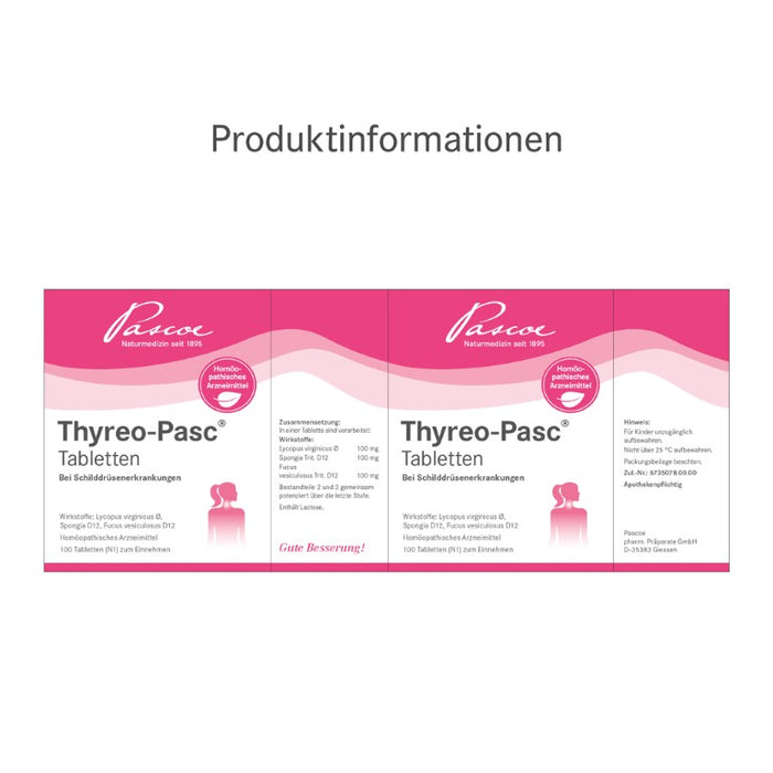 Thyreo-Pasc Tabletten bei Schilddrüsenerkrankungen, 100 pcs. Tablets