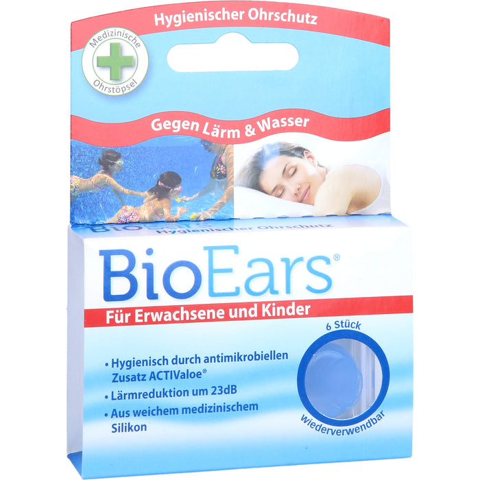 BioEars Antimikrobielle Silikon-Ohrstöpsel, 5 pcs. Earplugs