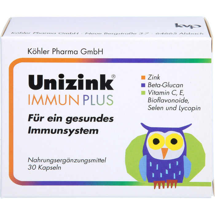 Unizink Immun Plus Kapseln für ein gesundes Immunsystem, 30 pcs. Capsules