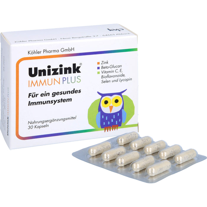 Unizink Immun Plus Kapseln für ein gesundes Immunsystem, 30 pc Capsules