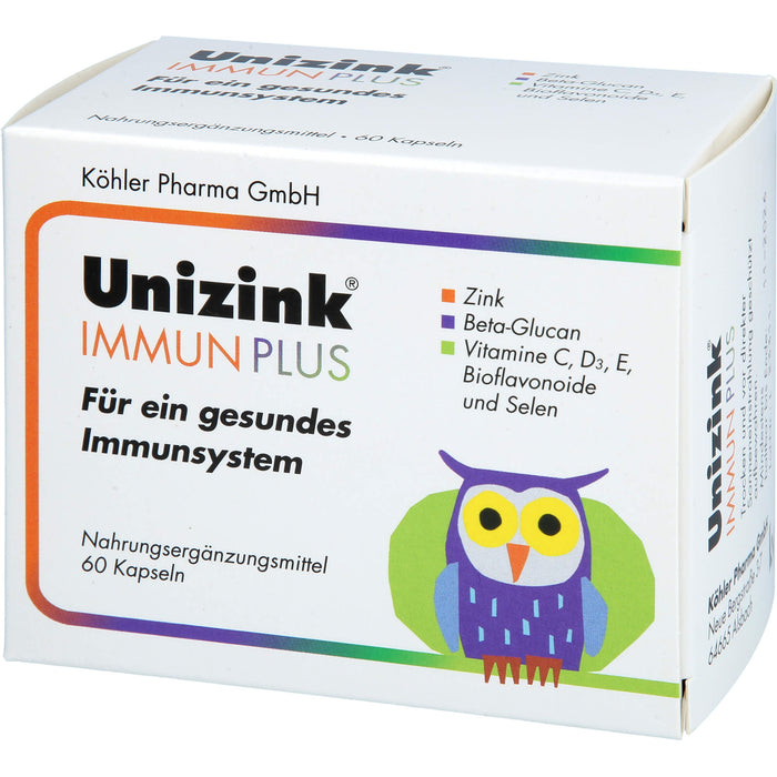 Unizink Immun Plus Kapseln für ein gesundes Immunsystem, 60 pc Capsules