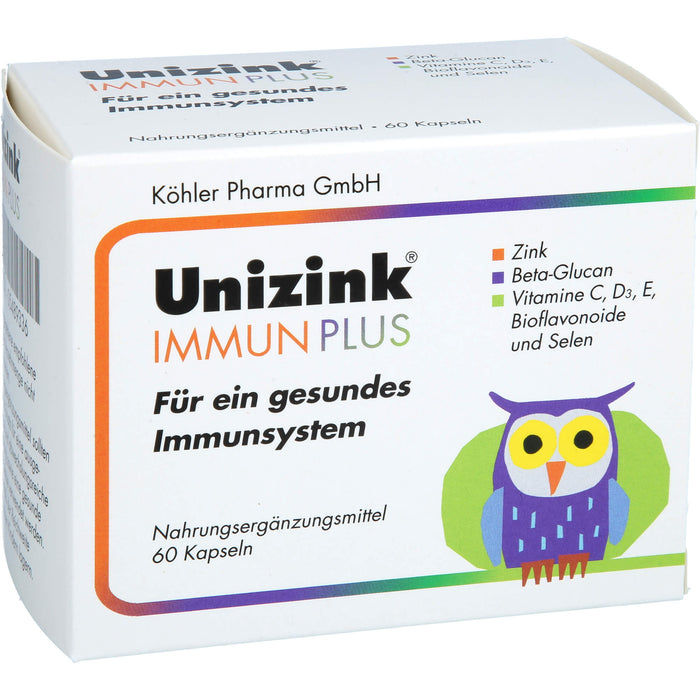 Unizink Immun Plus Kapseln für ein gesundes Immunsystem, 60 pc Capsules