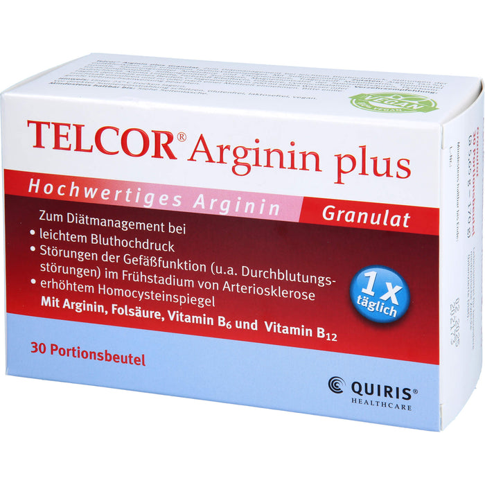 TELCOR Arginin plus Pulver für Lebenskraft und Vitalität bis ins hohe Alter, 30 pcs. Sachets