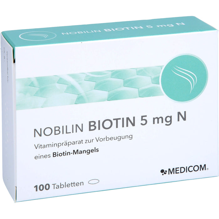 NOBILIN BIOTIN 5 mg Tabletten gegen Biotinmangel, 100 pc Tablettes