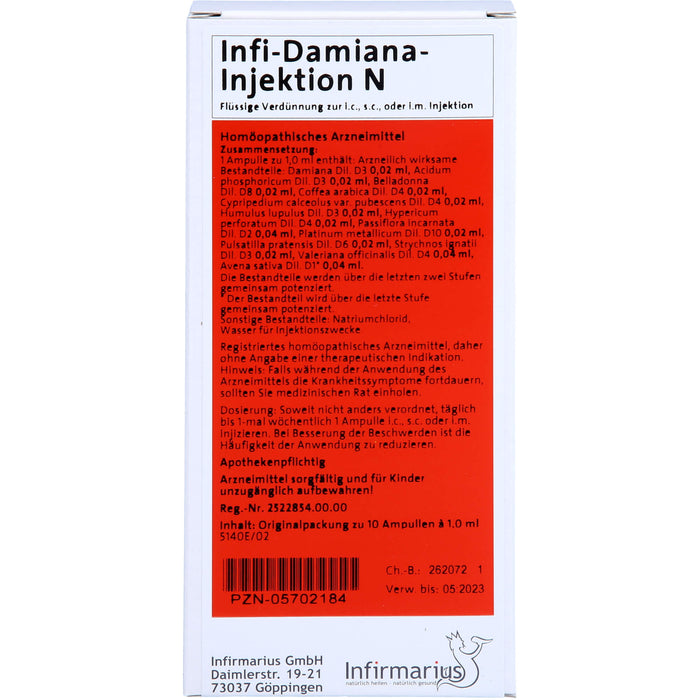 Infi Damiana Injektion N, 10X1 ml AMP