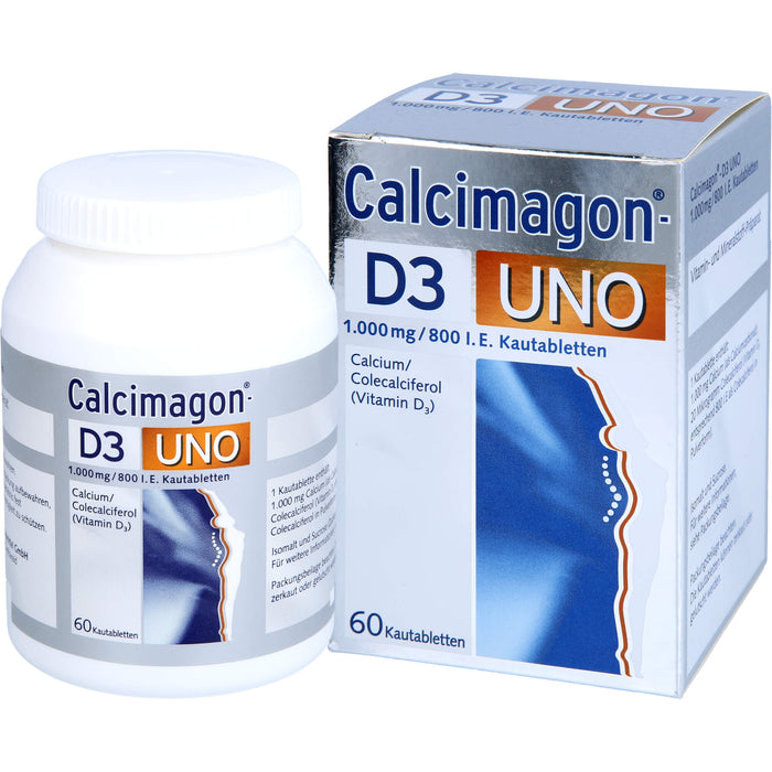 Calcimagon D3 UNO 1000 mg / 800 I.E. Kautabletten, 60 pcs. Tablets