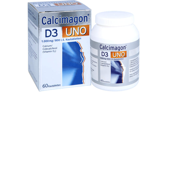 Calcimagon D3 UNO 1000 mg / 800 I.E. Kautabletten, 60 pcs. Tablets