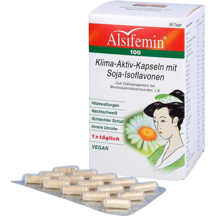 Alsifemin 100 Klima-Aktiv-Kapseln mit Soja-Isoflavonen, 90 pc Capsules