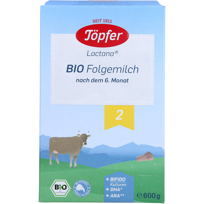 Lactana 2 Bio Folgemilch Pulver, 600 g Poudre