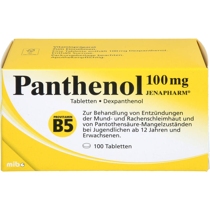 Panthenol 100 mg JENAPHARM Tabletten, 100 St. Tabletten