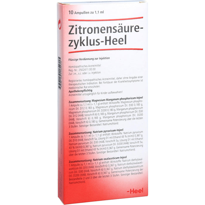 Zitronensäurezyklus Heel Ampullen, 10 pc Ampoules