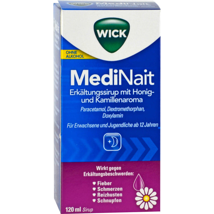 WICK MediNait ohne Alkohol Erkältungssirup, 120 ml Solution