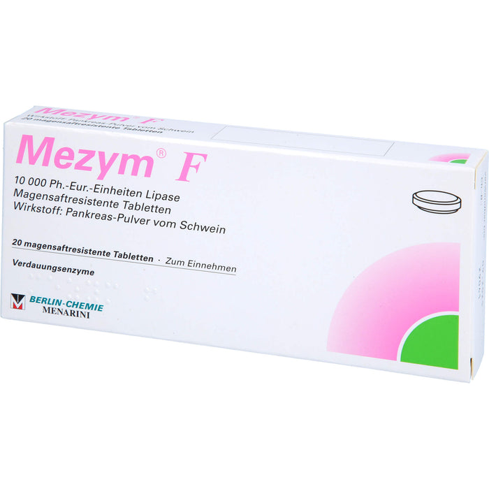 BERLIN-CHEMIE Mezym F Filmtabletten Verdauungsenzyme, 20 pc Tablettes