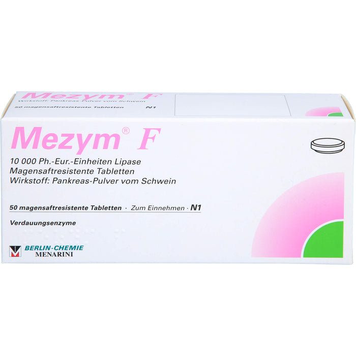 BERLIN-CHEMIE Mezym F Filmtabletten Verdauungsenzyme bei Verdauungsstörungen, 50 pcs. Tablets