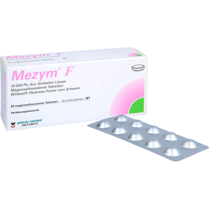 BERLIN-CHEMIE Mezym F Filmtabletten Verdauungsenzyme bei Verdauungsstörungen, 50 pcs. Tablets