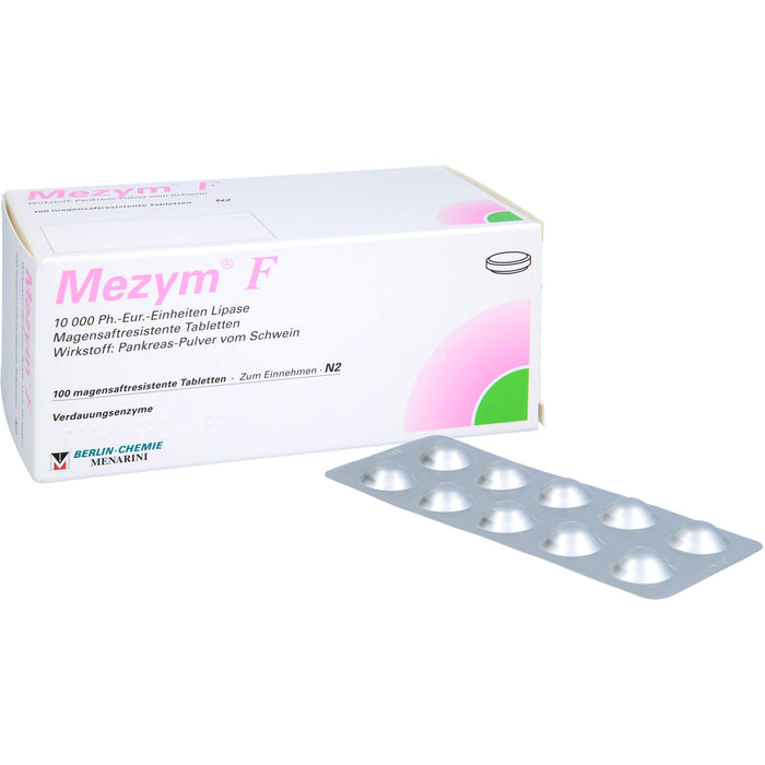 BERLIN-CHEMIE Mezym F Filmtabletten Verdauungsenzyme bei Verdauungsstörungen, 100 pcs. Tablets