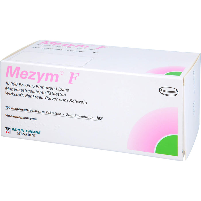 BERLIN-CHEMIE Mezym F Filmtabletten Verdauungsenzyme bei Verdauungsstörungen, 100 pcs. Tablets