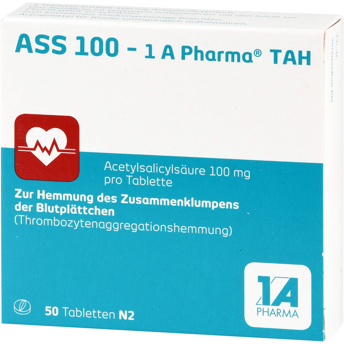 ASS 100 - 1 A Pharma TAH Tabletten, 50 pcs. Tablets