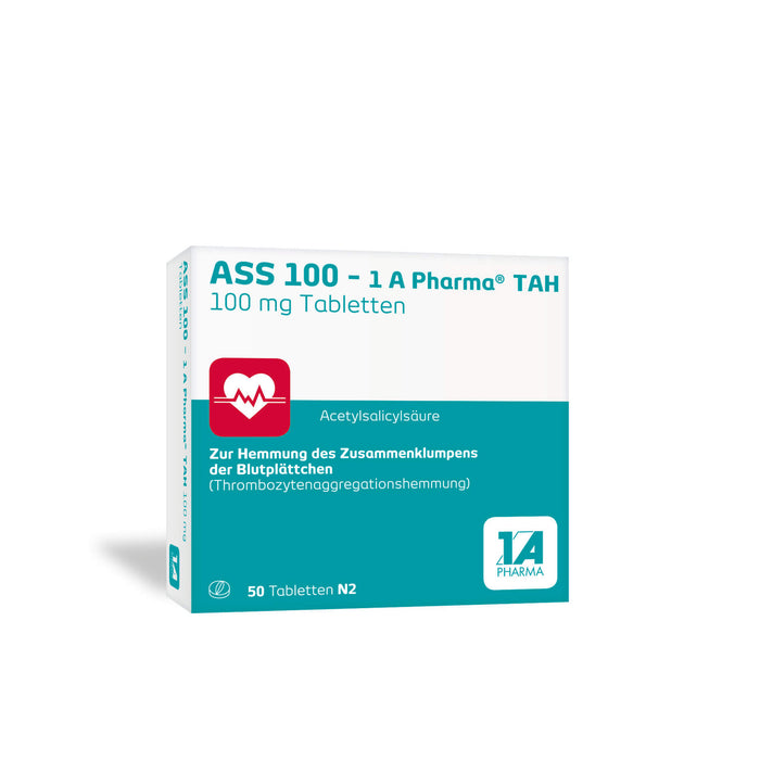 ASS 100 - 1 A Pharma TAH Tabletten, 50 St. Tabletten