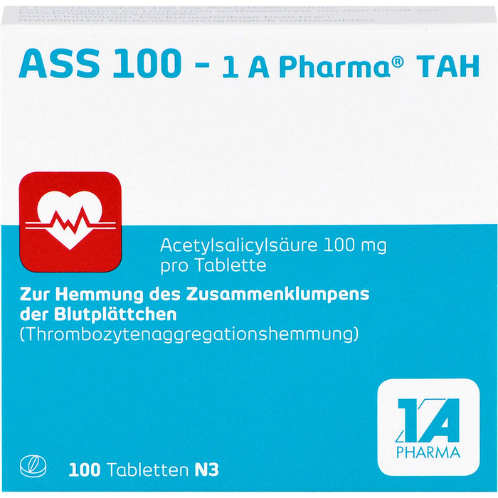 ASS 100 mg - 1 A Pharma TAH Tabletten, 100 pcs. Tablets