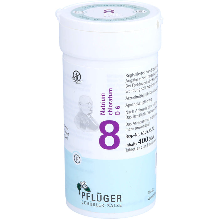 PFLÜGER Schüßler-Salze 8 Natrium chloratum D 6 Tabletten, 400 pc Tablettes