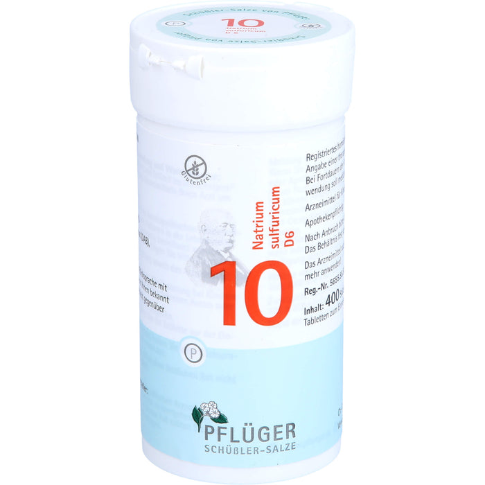 Biochemie Pflüger Nr. 10 Natrium sullfuricum D6 Tabletten, 400 pc Tablettes