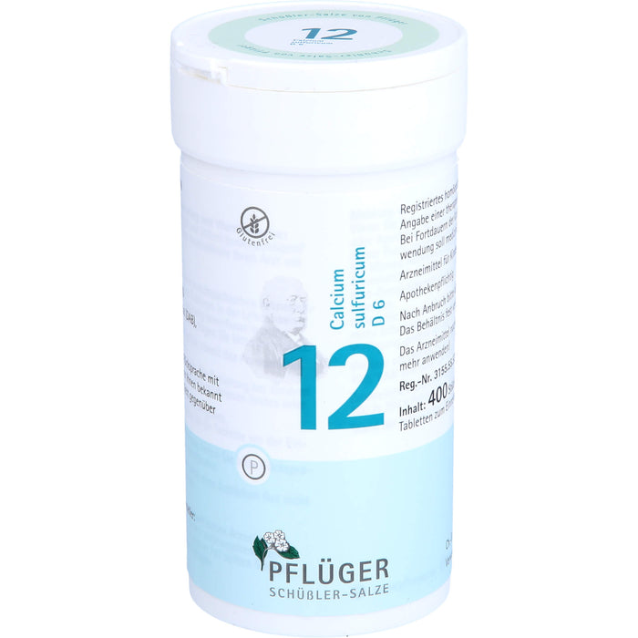 PFLÜGER Biochemie Nr.12 Calcium sulfuricum D 6 Tabletten, 400 St. Tabletten