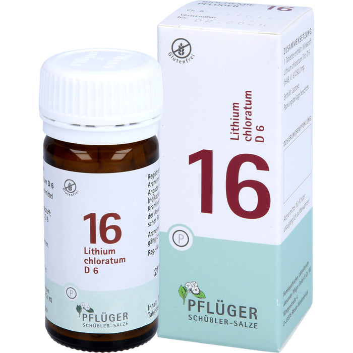 PFLÜGER Biochemie 16 Lithium chloratum D6 Tabletten, 100 pcs. Tablets