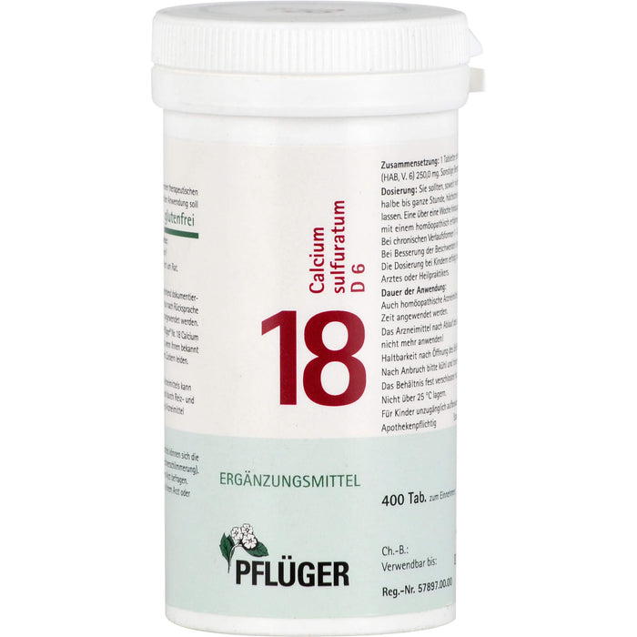 Biochemie Nr.18 Calcium sulfuratum Pflüger Tbl., 400 St TAB