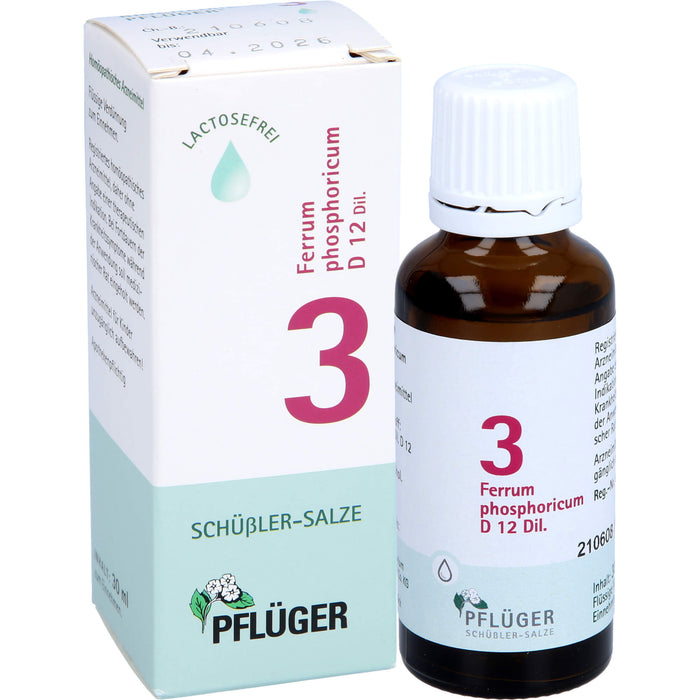 Biochemie Nr.3 Ferrum phosphoricum D12 Pflüger Dil., 30 ml TRO