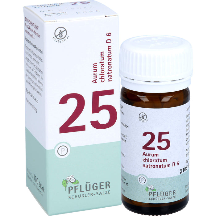 PFLÜGER Biochemie 25 Aurum chloratum natronatum D 6 Tabletten, 100 pcs. Tablets