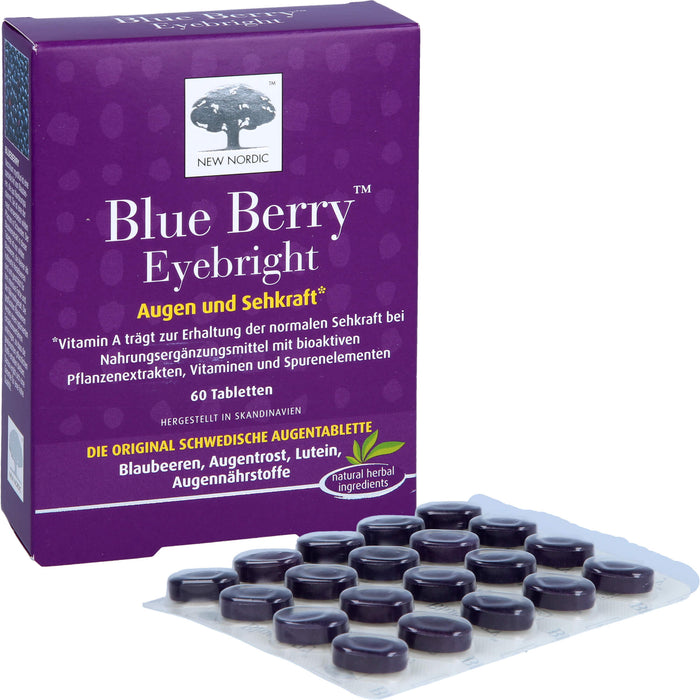 NEW NORDIC Blue Berry Eyebright Tabletten für die Sehkraft, 60 St. Tabletten