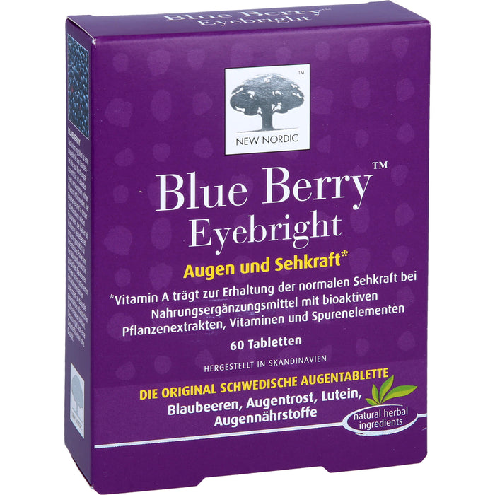 NEW NORDIC Blue Berry Eyebright Tabletten für die Sehkraft, 60 pc Tablettes