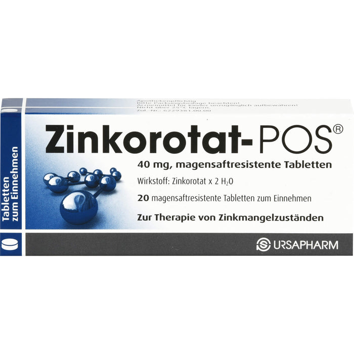 Zinkorotat - POS 40 mg Tabletten, 20 pc Tablettes