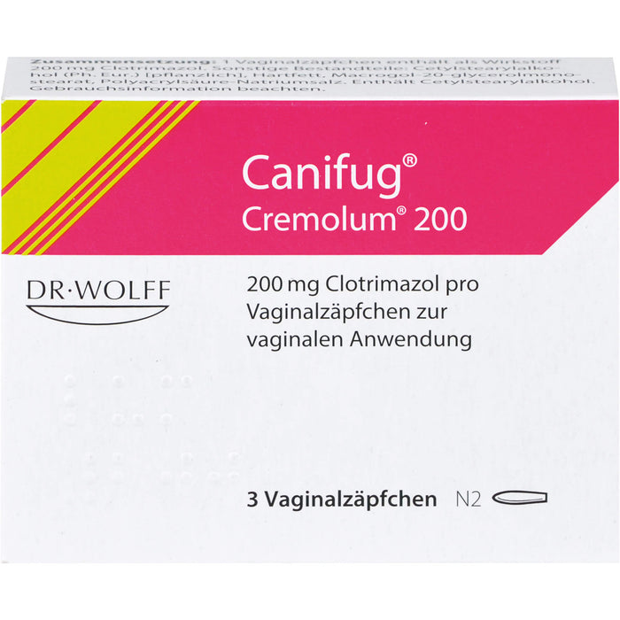 Canifug Cremolum 200 Vaginalzäpfchen, 3 pcs. Suppositories