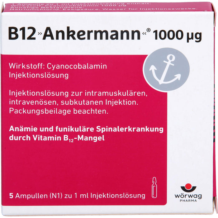 B12 Ankermann 1000µg Injektionslösung, 5 pcs. Ampoules