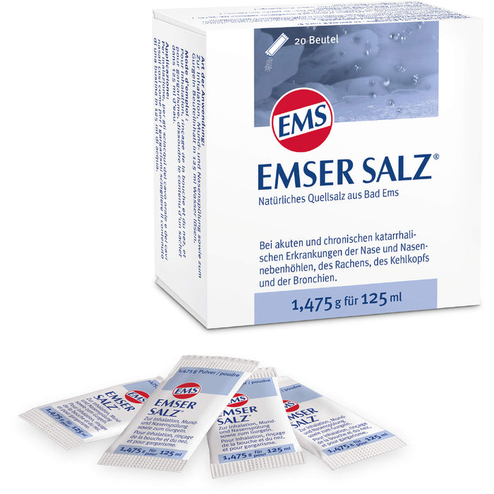 EMSER SALZ zur Abschwellung, Reinigung und Befeuchtung der Nasenchleimhaut, 20 pc Sachets