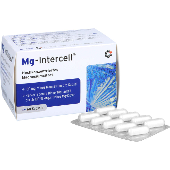 Mg-Intercell Kapseln zur Unterstützung bei Magnesiummangel, 60 pc Capsules